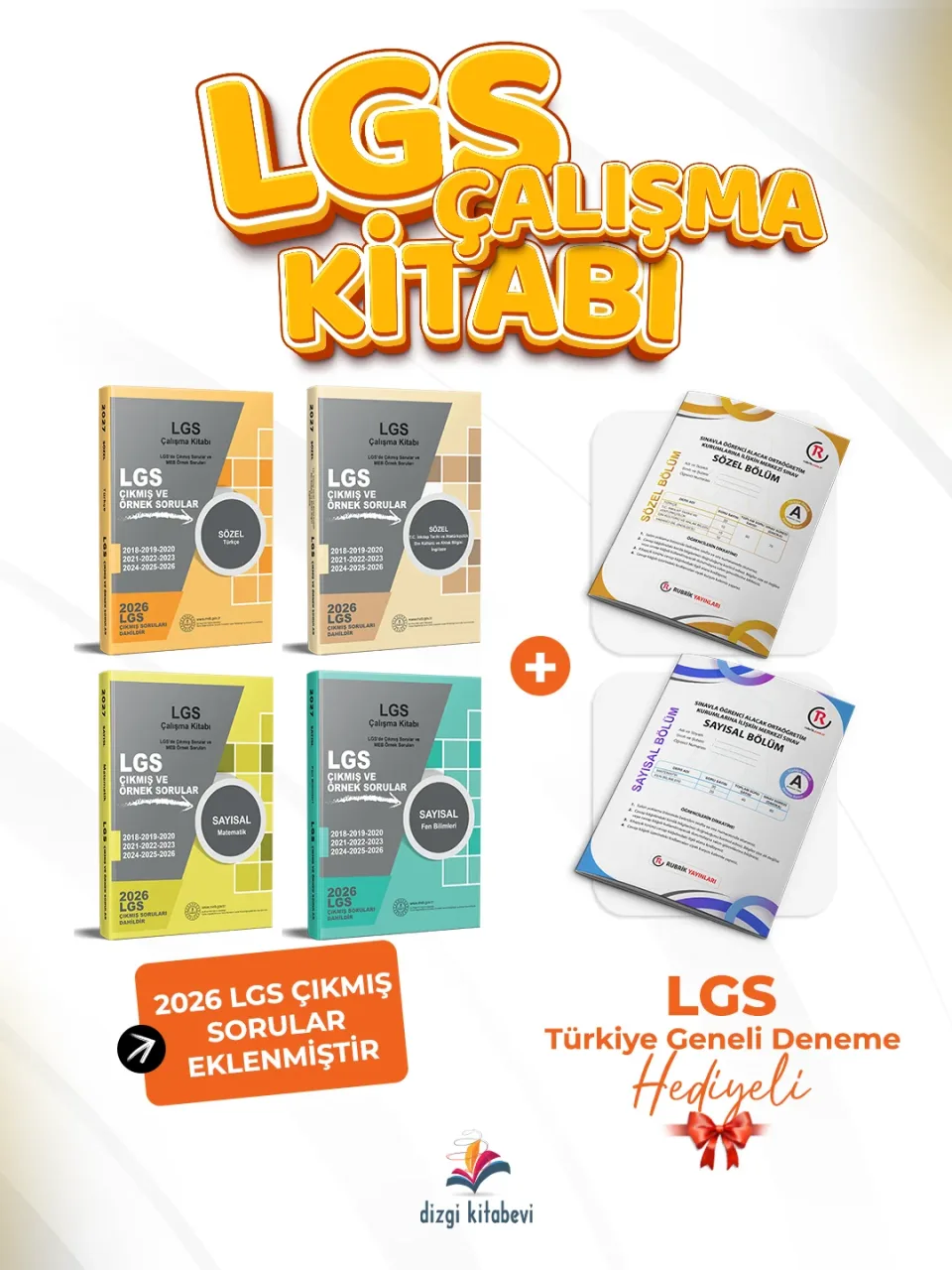 2027 8. Sınıf LGS Çıkmış Sorular ve MEB Örnek Soruları Çalışma Kitabı 4'lü Set