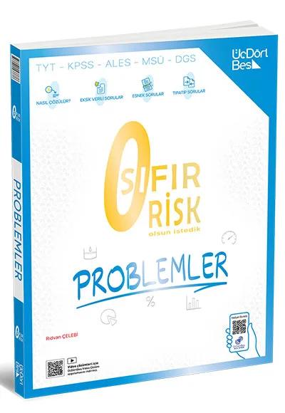 TYT KPSS ALES MSÜ DGS Sıfır Risk Problemler ÜçDörtBeş Yayınları