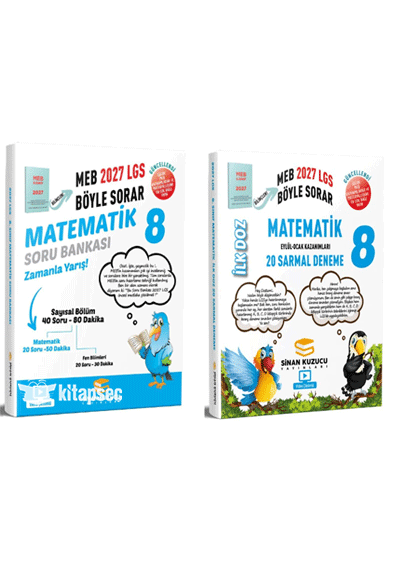 2027 8. Sınıf LGS Matematik Soru Bankası + Sarmal Deneme Seti Sinan Kuzucu Yayınları